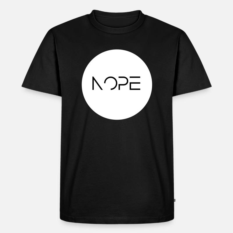 Nope - Männer Premium Bio T-Shirt - Schwarz