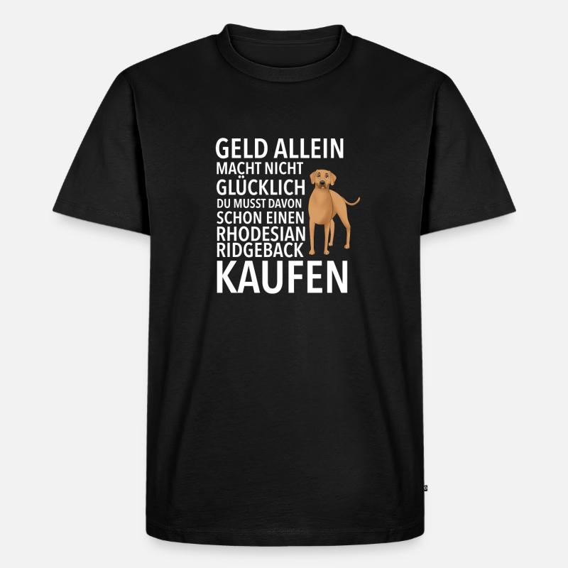 Rhodesian Ridgeback Glücklich Rhodesian Ridgeback - Männer Premium Bio T-Shirt - Schwarz
