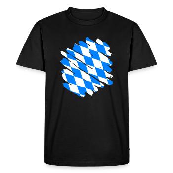 Bavaria Flag Used Look Bavarian Flag Vintage - Men's Premium Organic T-Shirt - black - Front - Nico (187cm)