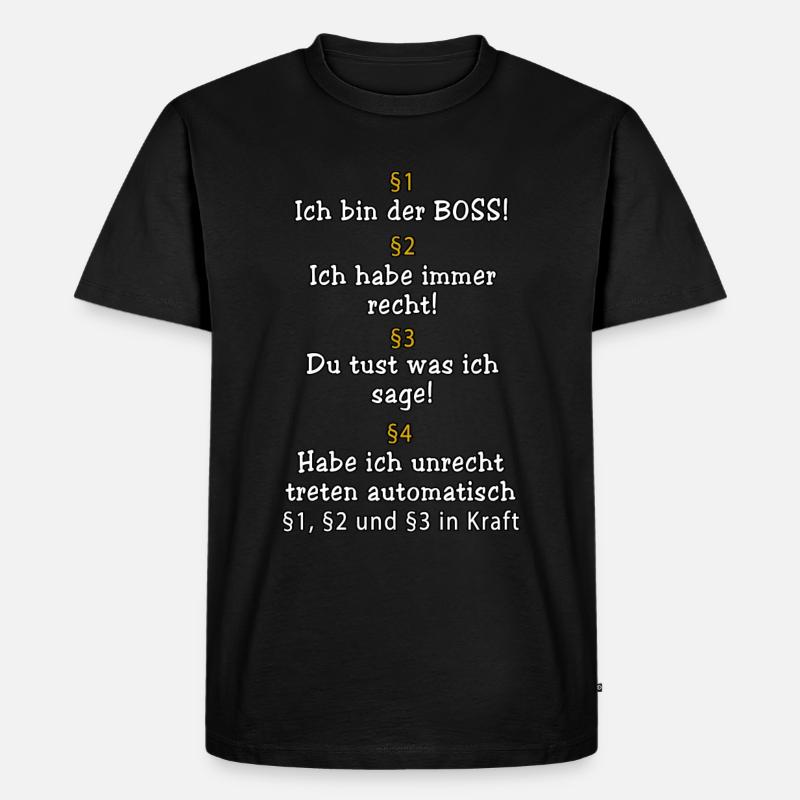 ICH BIN DER BOSS! - Männer Premium Bio T-Shirt - undefined