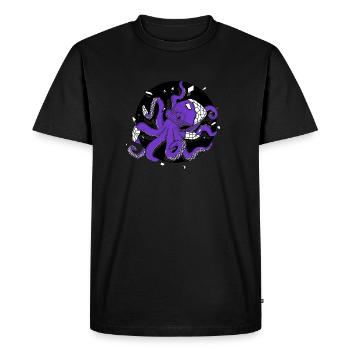 Geometric Octopus - Men's Premium Organic T-Shirt - black - Front - Nico (187cm)