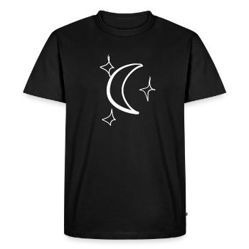 Étoile étoilée - T-shirt Premium bio Homme - noir - Devant - Nico (187cm)