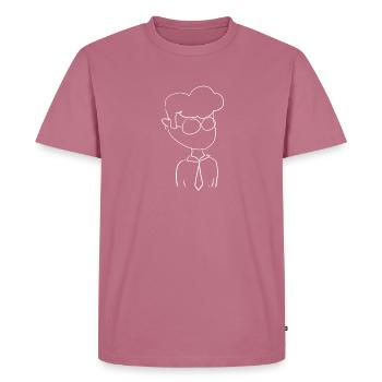 Nerd Freak - T-shirt Premium bio Homme - mauve - Devant - Nico (187cm)