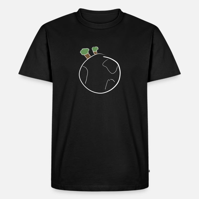 welt kugel - Männer Premium Bio T-Shirt - Schwarz