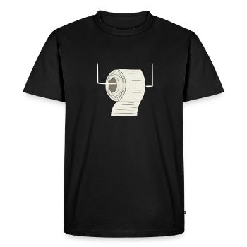 Toilettes en papier toilette - T-shirt Premium bio Homme - noir - Devant - Nico (187cm)