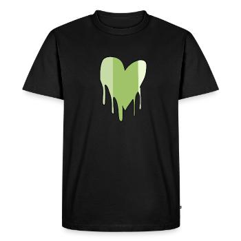 symbol heart love arrow green - Men's Premium Organic T-Shirt - black - Front - Nico (187cm)