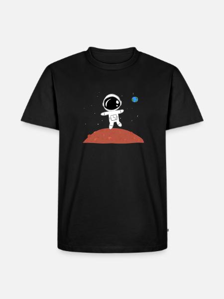 mars astronaut planet physics universe - Men's Premium Organic T-Shirt - black