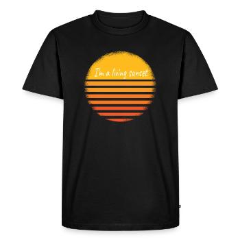 Je suis un coucher de soleil vivant - T-shirt Premium bio Homme - noir - Devant - Nico (187cm)