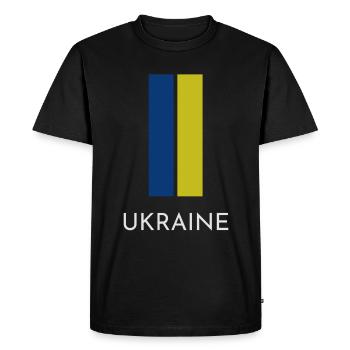 Drapeau ukrainien, fierté ukrainienne - T-shirt Premium bio Homme - noir - Devant - Nico (187cm)