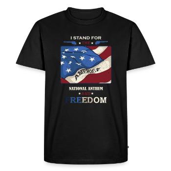 National pride & freedom - America - gift idea - Men's Premium Organic T-Shirt - black - Front - Nico (187cm)