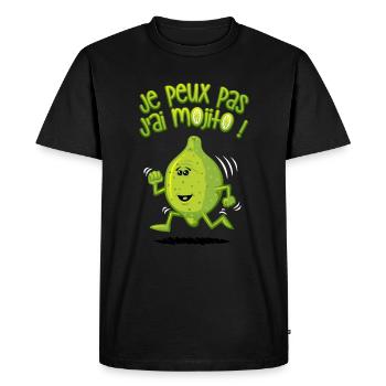 Ich habe mojito - Männer Premium Bio T-Shirt - Schwarz - Vorne - Nico (187cm)