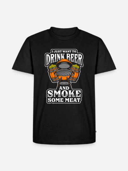 BBQ Grillmaster Grill King - Men's Premium Organic T-Shirt - black