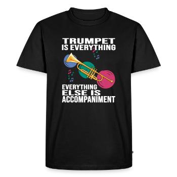 trompette trompette trompette trompette aérophon - T-shirt Premium bio Homme - noir - Devant - Nico (187cm)
