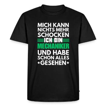 Non-Shockable Mechanic - Men's Premium Organic T-Shirt - black - Front - Nico (187cm)