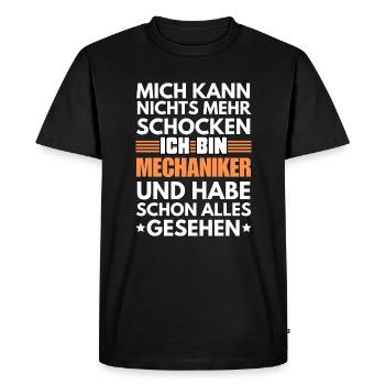 Non-Shockable Mechanic - Men's Premium Organic T-Shirt - black - Front - Nico (187cm)