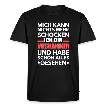 Mécanicien inébranlable - T-shirt Premium bio Homme - noir - Devant - Nico (187cm)
