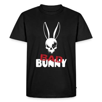 Mauvais lapin - T-shirt Premium bio Homme - noir - Devant - Nico (187cm)