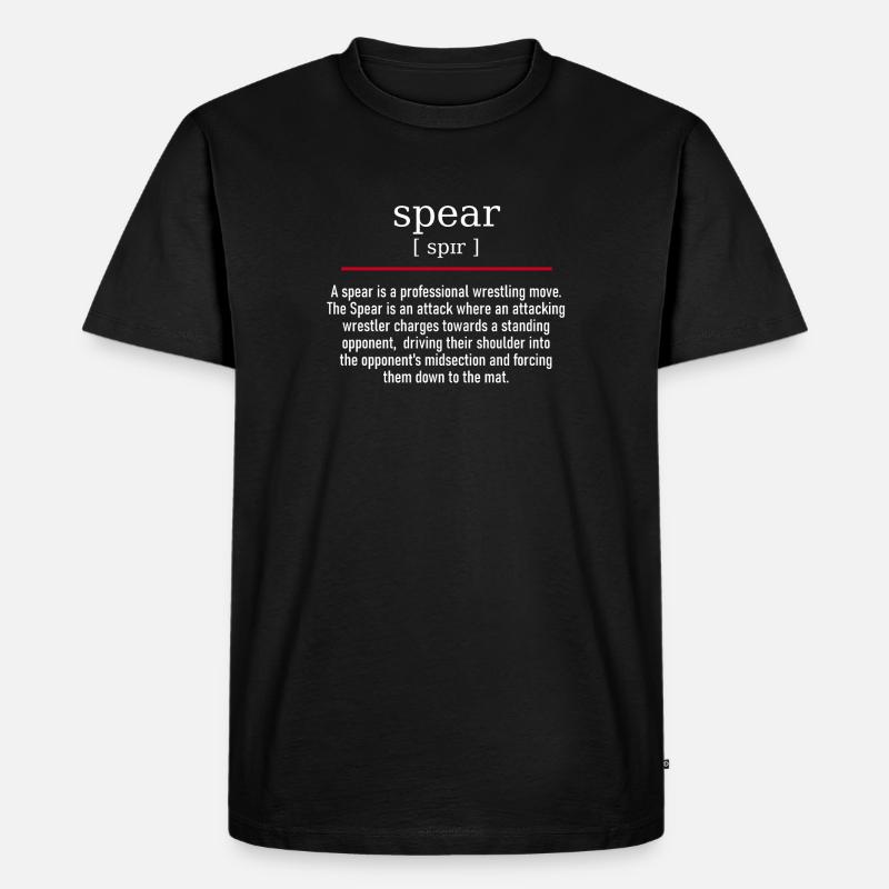 spear - spelling and description - Männer Premium Bio T-Shirt - Schwarz