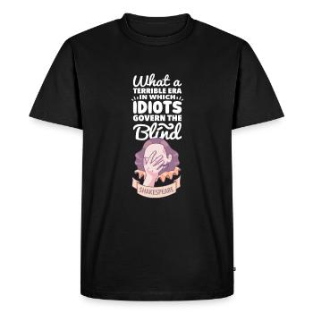 Théâtre shakespeare drame acteur scène poète - T-shirt Premium bio Homme - noir - Devant - Nico (187cm)