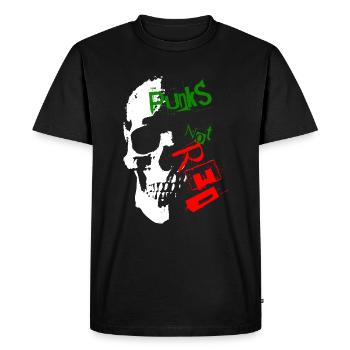Punks not red - Skull - Männer Premium Bio T-Shirt - Schwarz - Vorne - Nico (187cm)