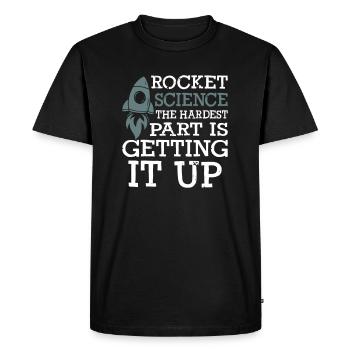 Rocket Science - Men's Premium Organic T-Shirt - black - Front - Nico (187cm)