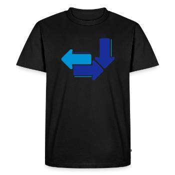 arrows - Men's Premium Organic T-Shirt - black - Front - Nico (187cm)