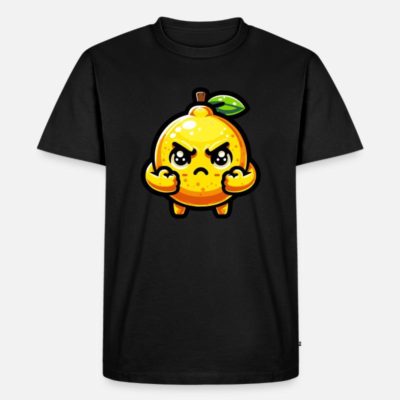 Wütende Zitrone - Männer Premium Bio T-Shirt - Schwarz