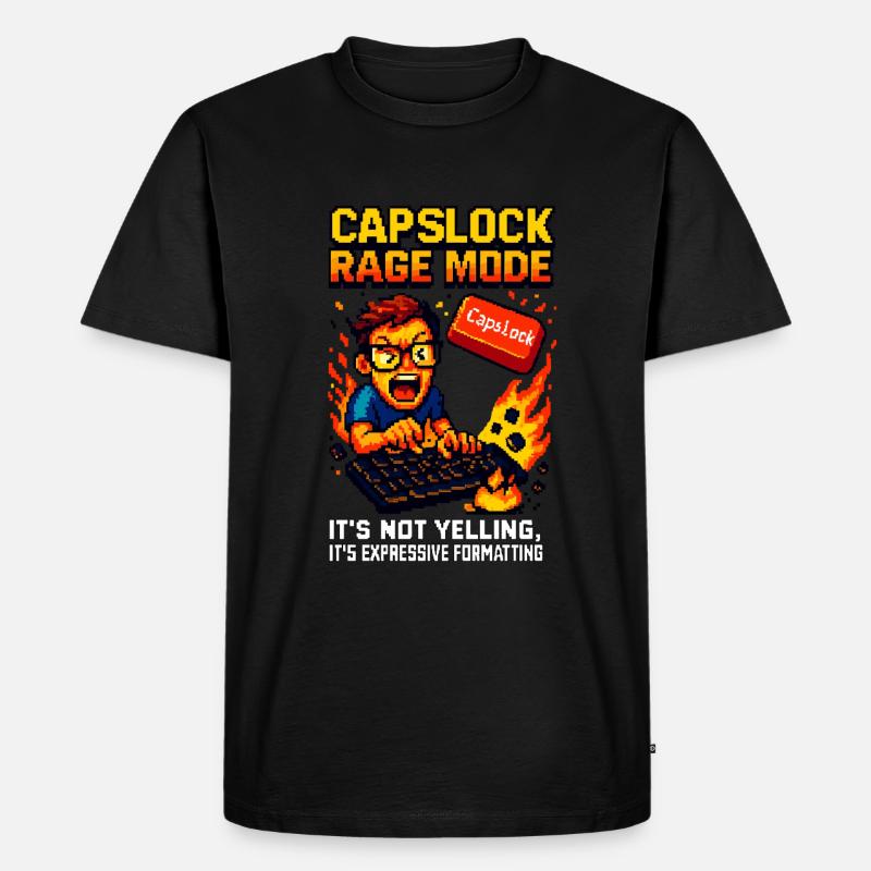 Capslock Rage Mode - Men's Premium Organic T-Shirt - black
