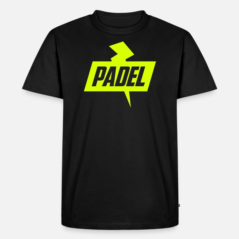 PADEL - Männer Premium Bio T-Shirt - Schwarz