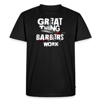 Super chose que les barbiers travaillent 2 - T-shirt Premium bio Homme - noir - Devant - Nico (187cm)