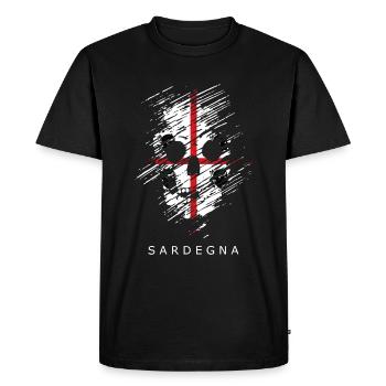 Drapeau de la Sardaigne Drapeau de la Sardaigne Drapeau de la Sardaigne - T-shirt Premium bio Homme - noir - Devant - Nico (187cm)