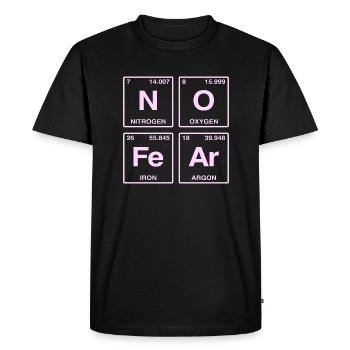 NO FEAR - with elements of the perdiode system - Men's Premium Organic T-Shirt - black - Front - Nico (187cm)