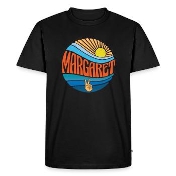 Chemise Margaret Vintage Sunset Margaret Groovy Cravate - T-shirt Premium bio Homme - noir - Devant - Nico (187cm)