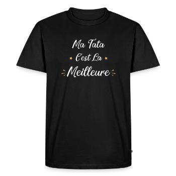 Ma tata c'est la meilleure - T-shirt Premium bio Homme - noir - Devant - Nico (187cm)