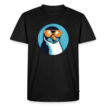 Penguin, Antarctic bird, Flipper bird, Tuxedo bird - Men's Premium Organic T-Shirt - black - Front - Nico (187cm)