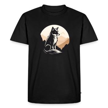Renard, Reineke, Nez rouge, Renarde, Jupe rouge - T-shirt Premium bio Homme - noir - Devant - Nico (187cm)
