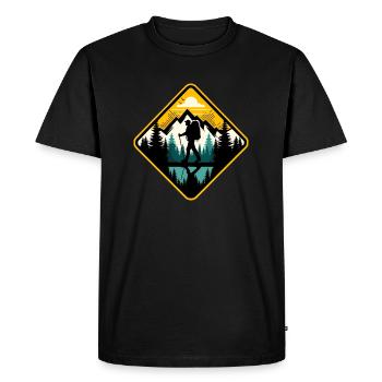 Lost in the Green: I Found Myself on the Trail - Men's Premium Organic T-Shirt - black - Front - Nico (187cm)