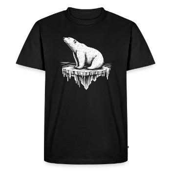 Ours polaire sur la banquise - T-shirt Premium bio Homme - noir - Devant - Nico (187cm)