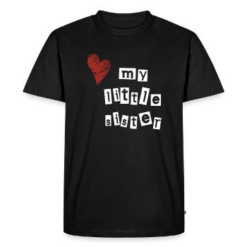 J’aime ma petite sœur - T-shirt Premium bio Homme - noir - Devant - Nico (187cm)