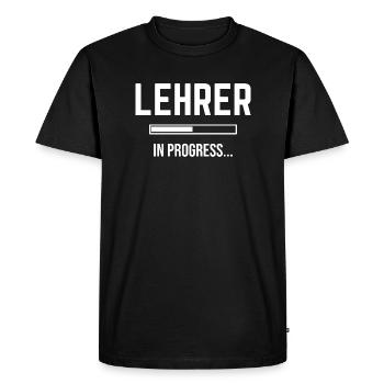 Lehrer In Progress - Männer Premium Bio T-Shirt - Schwarz - Vorne - Nico (187cm)