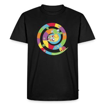 Jeu d’escargot - T-shirt Premium bio Homme - noir - Devant - Nico (187cm)