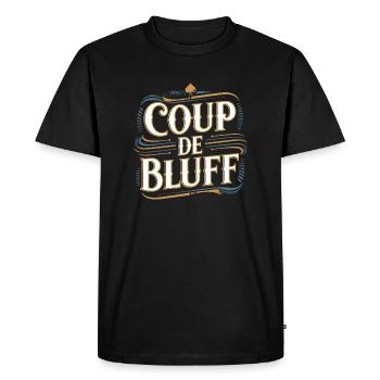 Coup de bluff - T-shirt Premium bio Homme - noir - Devant - Nico (187cm)