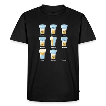 Beer Optimist Pessimist Realist - Men's Premium Organic T-Shirt - black - Front - Nico (187cm)