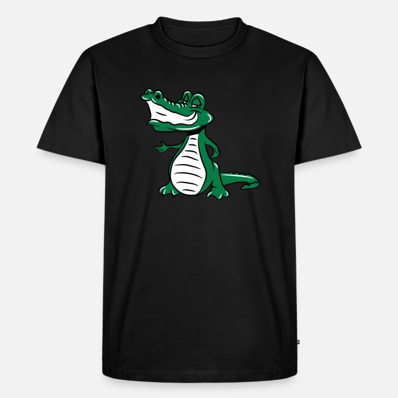 Krokodil cool sonnenbrille - Männer Premium Bio T-Shirt - Schwarz