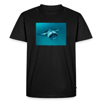 Manta Ray GREAT - Underwater Picture Manta Rays - Men's Premium Organic T-Shirt - black - Front - Nico (187cm)