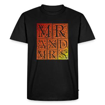 Lui et vous | M. et Mme | M. et Mme - T-shirt Premium bio Homme - noir - Devant - Nico (187cm)