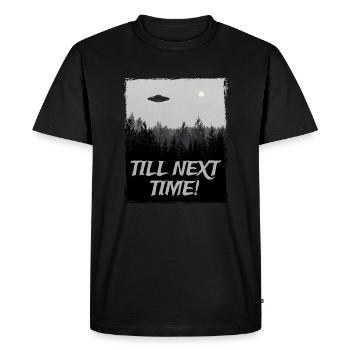 Alien UFO Alien Vaisseau Spatien Soucoupe - T-shirt Premium bio Homme - noir - Devant - Nico (187cm)