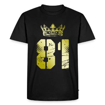 81 Number crown - Men's Premium Organic T-Shirt - black - Front - Nico (187cm)