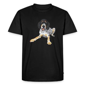 Bluetick Coonhound cadeau drôle de dicton - T-shirt Premium bio Homme - noir - Devant - Nico (187cm)