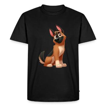 German Shepherd 14 - Men's Premium Organic T-Shirt - black - Front - Nico (187cm)